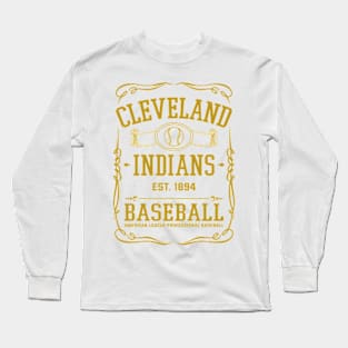 Vintage Indians American Baseball Long Sleeve T-Shirt